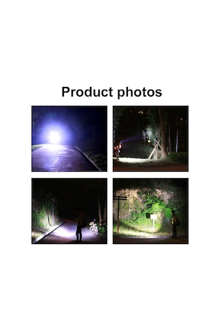 Teltree Alüminyum Led Feneri, Üç Lamba Başlı, Bisiklet Uyumlu, Ipx6 Su Geçirmez, 250 Lumens, Gönüllü Yakınlaştırma, 6-8 Saat Kullanim Süresi Seti 1 Batarya + 1 Usb Kablosu Siyah