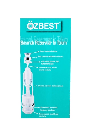 Feyzayapı Öz Best Rezervuar Basmalı İç Takım Klozet Sifon İç Takımı Açık Ahşap