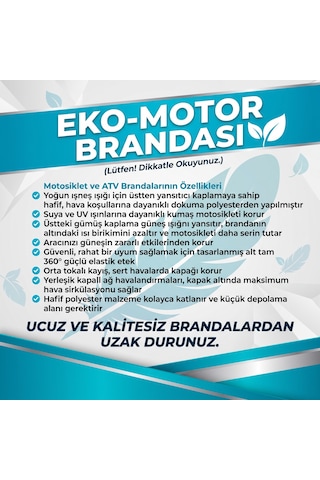 Rks Blazer 50 Xr Max Uyumlu Premium Motosiklet Brandası İçi Miflonlu Çizmez Su Geçirmez Branda 2xl