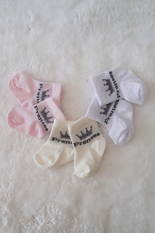 3lü Kız Erkek Bebek Yenidoğan Çorap Pamuklu Likralı Esnek 001