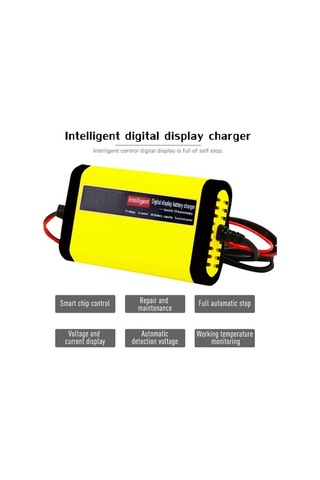 Novahub 12v 2a Akıllı Lcd Ekranlı Tam Otomatik Agm/gel Kurşun Asit Şarj Cihazı - Ab/us/au/uk Fiş Seçenekli