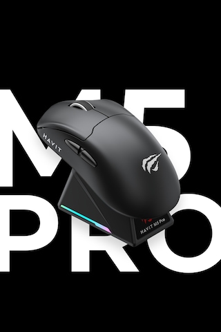 Havit Gamenote M5 Pro Superlight Kablosuz Gaming Mouse - 30.000 Dpı, Paw3950 - Rgb Şarj Standlı - Ekranlı