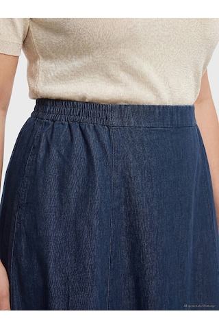 Lcw Grace Siyah Beli Lastikli Kloş Jean Etek