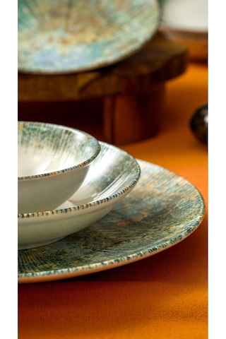 Heda Porselen Eksen 18 Parça 6 Kişilik Porselen Yemek Takımı