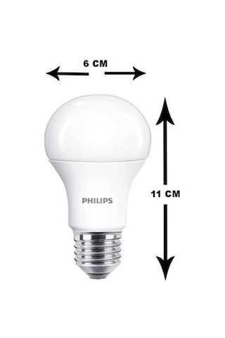 Philips 8W E27 Led Ampul Beyaz 6500K 12 Adet