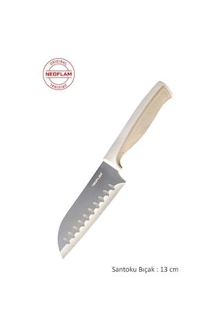 Neoflam Fika Microban Santoku Bıçağı 13 Cm Bej Neofsk013