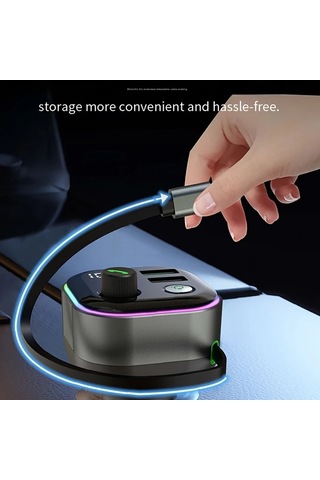 Honeybeeshop Gz11 3ü 1 Arada Geri Çekilebilir Araba Şarj Cihazı Hızlı Şarj Düğüm Olmayan Iphone 15 14 13 12 11 Galaxy Pıxel Uyumlu