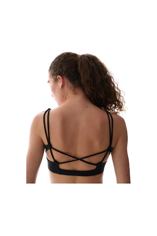 Penti Lycra Siyah Cream Hafif Destek Çıkarılabilir Pedli Çapraz Sırt Detaylı Spor Sütyeni
