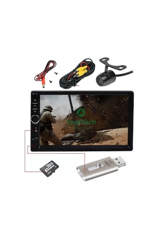 Exvol EXW-X70  Double Teyp 7 İnc+Park Kamerası Usb Bluetooth Mp3 Mp4