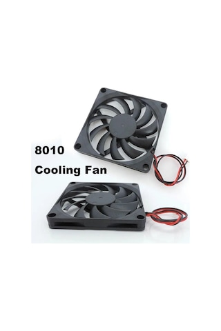 8cm 8010 Dc 5v 12v 24v Soğutma Fanı Fırçasız Reprap 3d Yazıcı Parçaları Dc Soğutucu 80x80x10mm Plastik Fan 2pin 8010 24v 3pcs