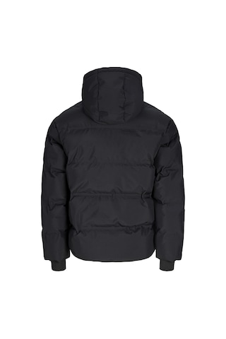 Jack & Jones Erkek Kapüsonlu Fermuar Kapamali Puffer Mont - Trace - 12301850 Siyah