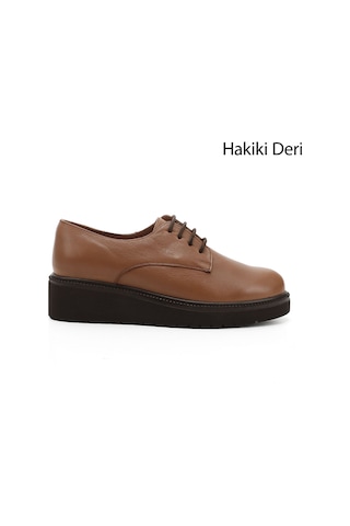 Gönderi(R) Gönderi R Kadın Taba Antik Bağcıklı Dolgu Taban Hakiki Deri Ayakkabı Gdza13424282 Taba