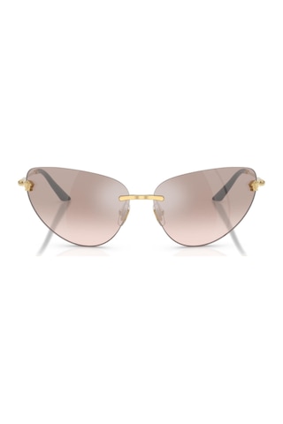 Versace Ve 2281 10028z 64 Kadın Çekik Gold Metal Güneş Gözlüğü Altın