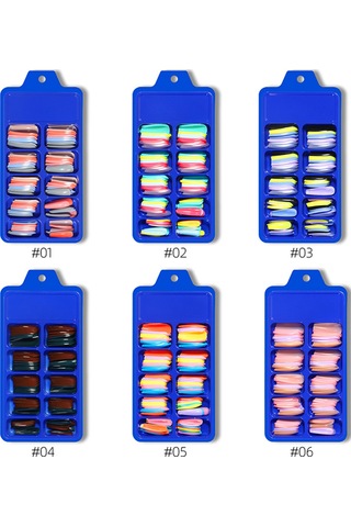 Youtek 100 Adet Şeffaf Pvc Takma Tırnak - 13 Farklı Boyut, Manikür Ve Dıy Tırnak Sanatı İçin Tam Kaplama Balerin Uçlu