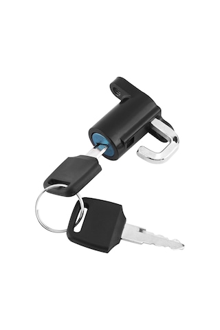 Yaozixa Motosiklet Kask Kilit Alüminyum Alyaş, 2 Anahtar İle Güvenli Takma, Motosiklet/skuter Uyumlu, Kolay Kurulum Siyah