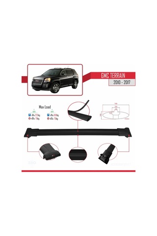 Gmc Terrain 2010-2017 Arası İle Uyumlu Fly Model Ara Atkı Tavan B