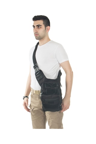 2AS Mıl-tec Cordura Çok Fonksiyonlu Siyah Omuz Çantası-3699