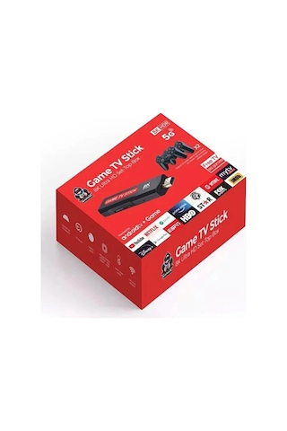Oyunlu i Game Box Android Tv Stick 8k Hdr 2 Kollu Retro Oyun Konsolu