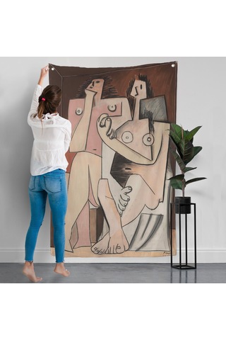 Pablo Picasso - Adam Ve Kadın Soyut Duvar Örtüsü - Homme Et Femme-7329