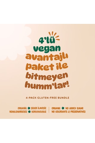 Hummorganic Organik Vegan Tuzlu Grissini & Tatlı Kurabiyeler Atıştırmalık Paketi - 4 adet (2 çeşit)