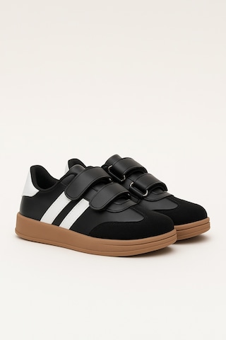 N Moda Cool Kids Retro Tarz Cırtlı Çocuk Spor Ayakkabı Konforlu Ve Şık Günlük Sneaker Siyah