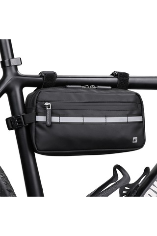 Rhınowalk Çok Fonksiyonlu Gidon Bisiklet Çantası Bisiklet Ön Çantası Omuz Çantası Bel Çantası - Siyah