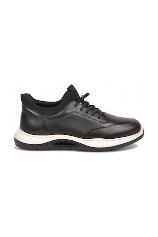 Komcero Kauçuk Tabanlı Siyah-beyaz Hakiki Deri Sneaker Erkek Casual Ayakkabı Hz2844-8225