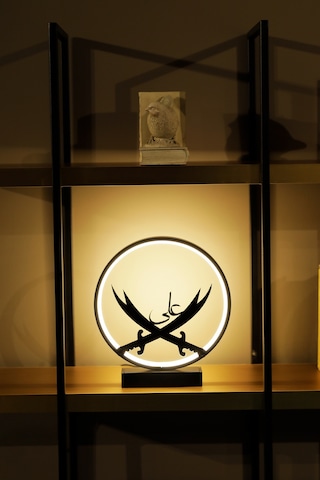 Zülfikar Kılıcı Metal Led Masa Lambası Çift Ve Ali Yazılı Dekoratif Işıklı Gece Lambası Zulfıkar