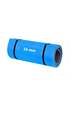 Aerobik Minderi 16 Mm - 180 X 60 Cm - Çift Taraflı Mavi-Siyah