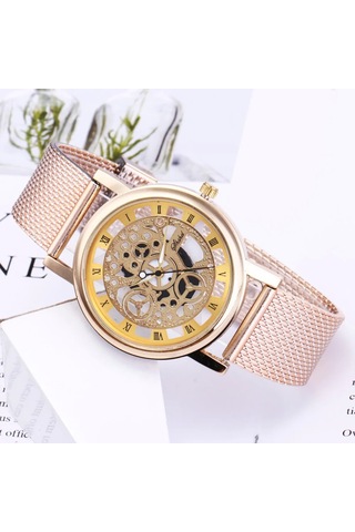 Saatler Bilezik Kuvars Saatler Manyetik Saat Bayan Spor Elbise Pembe Kadran Kol Saati Diğer