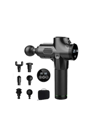 Ww Masaj Tabanca 30 Hızlar Lcd Masaj Tabancası Kas Siyah Gun Masaj Mg47229-siyah Siyah