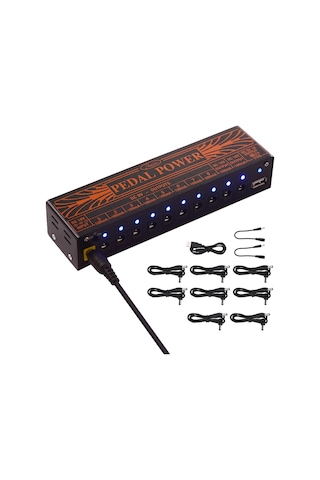 Rowin Pedal Power 10-kanal Efekt Güç Kaynağı Usb 100-240v