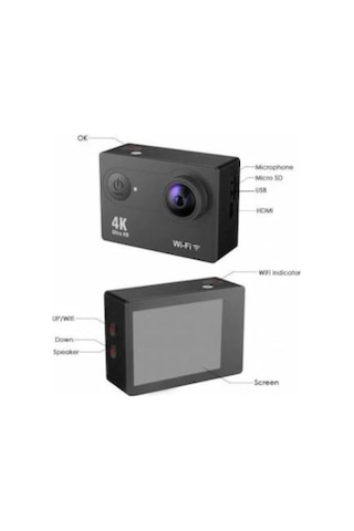4K Wifi Sports Ultra HD Su Geçirmez Aksiyon Kamerası