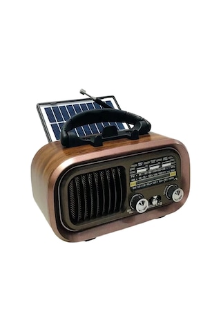 Ultratekno RX-BT628S BT/TF/USB/FM/AM/SW 3 Bandlı Güneş Panelli Nostaljik Radyo