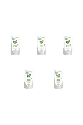 Roll-up Doğaya Dönüş Ekolojik Doğal Kağıt Karton Bardak - 7oz - 10'lu 5 Paket 50