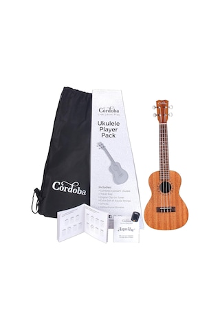 Cordoba Concert- Ukulele Player Pack Natural