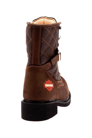Harley Davidson New Worker Dark Brown Nubuk Erkek Bot Kahverengi