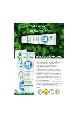 Agarta Bitkisel Florürsüz Diş Macunu 100 ML