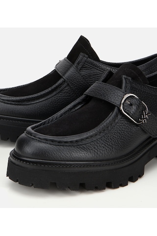 Hotiç Kadın Deri Siyah Toka Detaylı Günlük Loafer 01ayh318360a100 01ayh318360a100 Siyah
