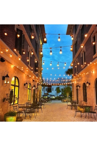 Forlife Güneş Enerjili Solar 10 Adet S14 Led Ampullü 10 Metre Led Işık Seti