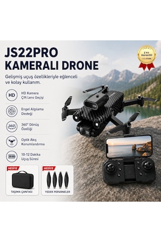 Js22pro Drone,4k Uzaktan Kumandalı, Fırçasız Motorlu 360 Roll Özellikli , Çift Lens Korumalı Drone-1472