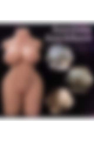 Erotixshop Full Realistik Ultra Boy Titreşimli Tpe Realistik Yarım Vücut Çift Girişli Anal Vajinal Mastürbatör