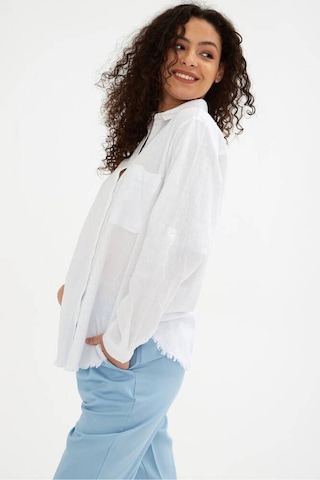 Fashıon Frıends Kadın Etek Ucu Püsküllü Gömlek 25k0390k1 Beyaz