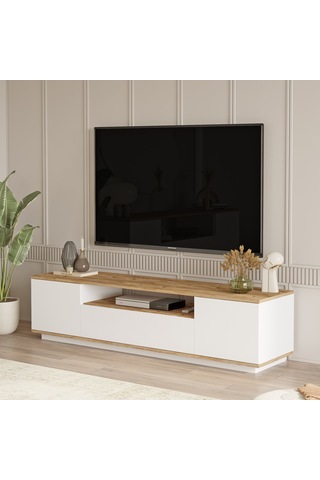 Yurudesign Future Tv Ünitesi Fr7-Aw Çam-Beyaz