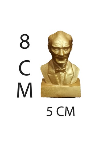 Dekoratif Atatürk Büstü Biblosu Minik Boy 19 Mayıs Hediyesi Öğretmene Hediye 8cm 5cm Sarı - 703564072