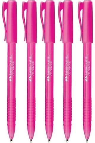 Faber Castell Tükenmez Kalem Renkli Pembe - 10 Adet