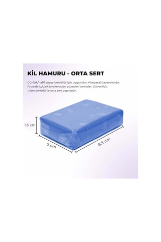 Detail Market Yüzey Temizleyici Kil Hamuru Orta Sert Mavi 100 Gr