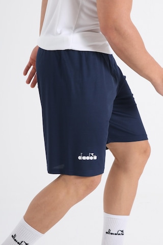 Diadora Enine Kareli Antrenman Şortu Lacivert