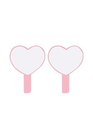 Taşınabilir Pembe Küçük Kozmetik Aynası 2 Parça B Diğer