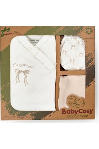 Bebek 5'li Set %100 Organic Pamuk Yenidoğan Serisi - Csy8173 Taş